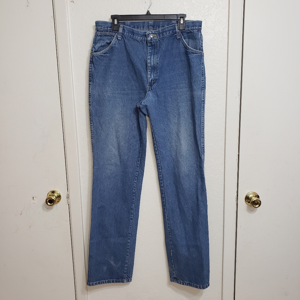 Red Kap 1923 PD54PW4 Men's Size 36X36 100% Cotton Straight Leg Blue Jeans